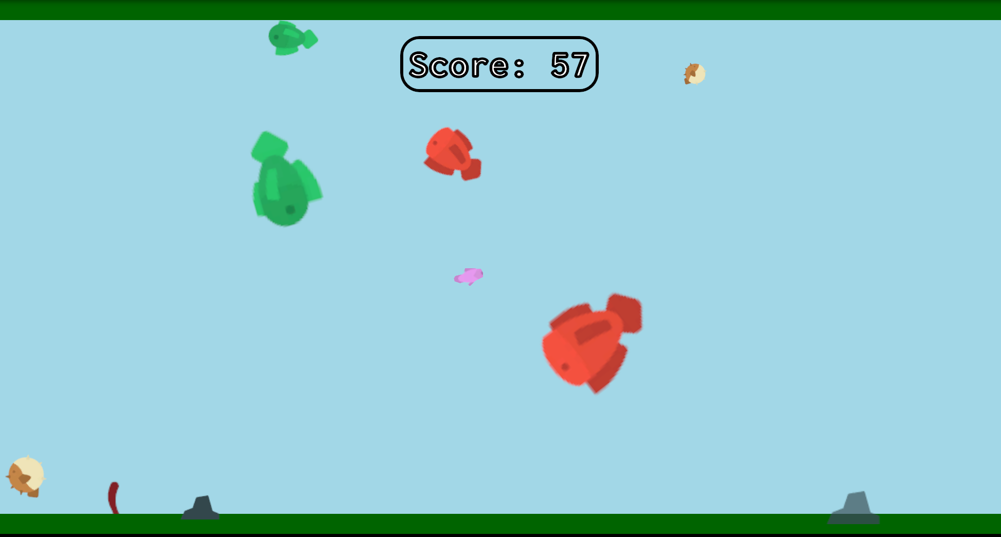 Screenshot of the Fishy Freerun micro-game